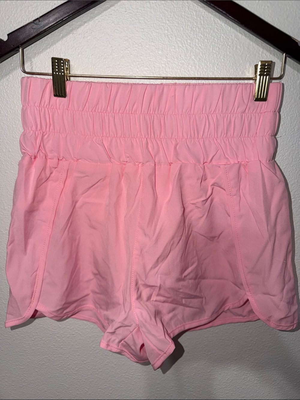 Pink Lily Bubblegum Pink High Waist Athletic Shorts